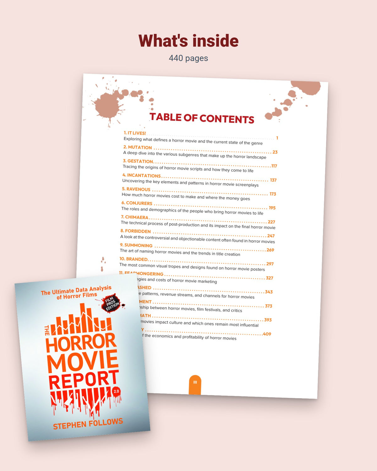 The Horror Movie Report, Pro Package, contents